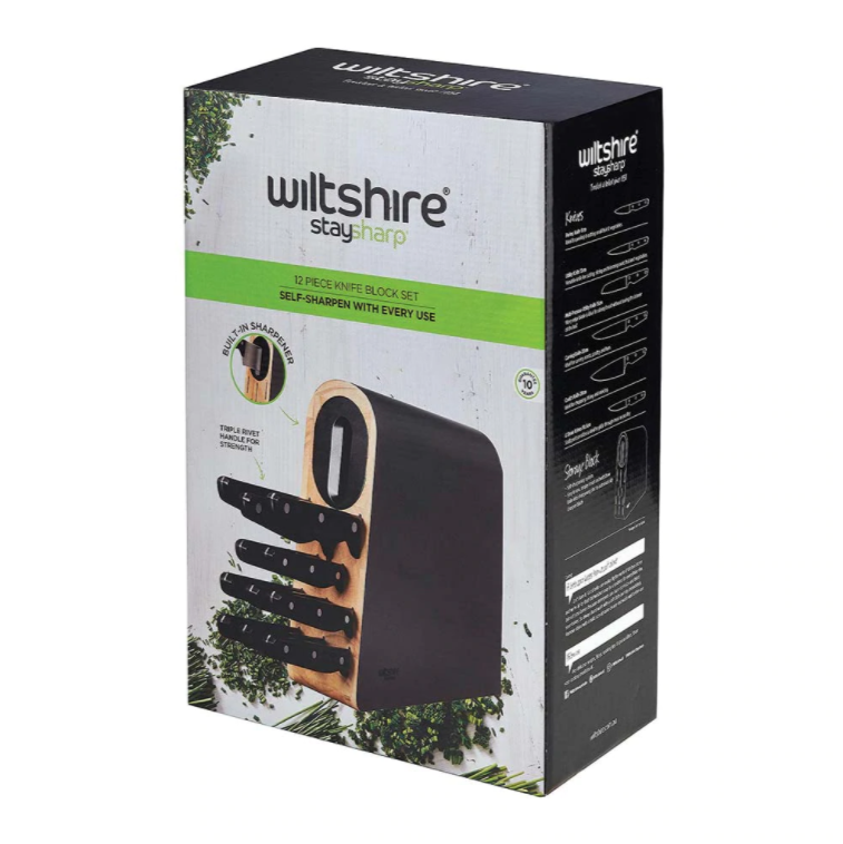 Wiltshire StaySharp Triple Rivet 12 Piece Knife Block Set