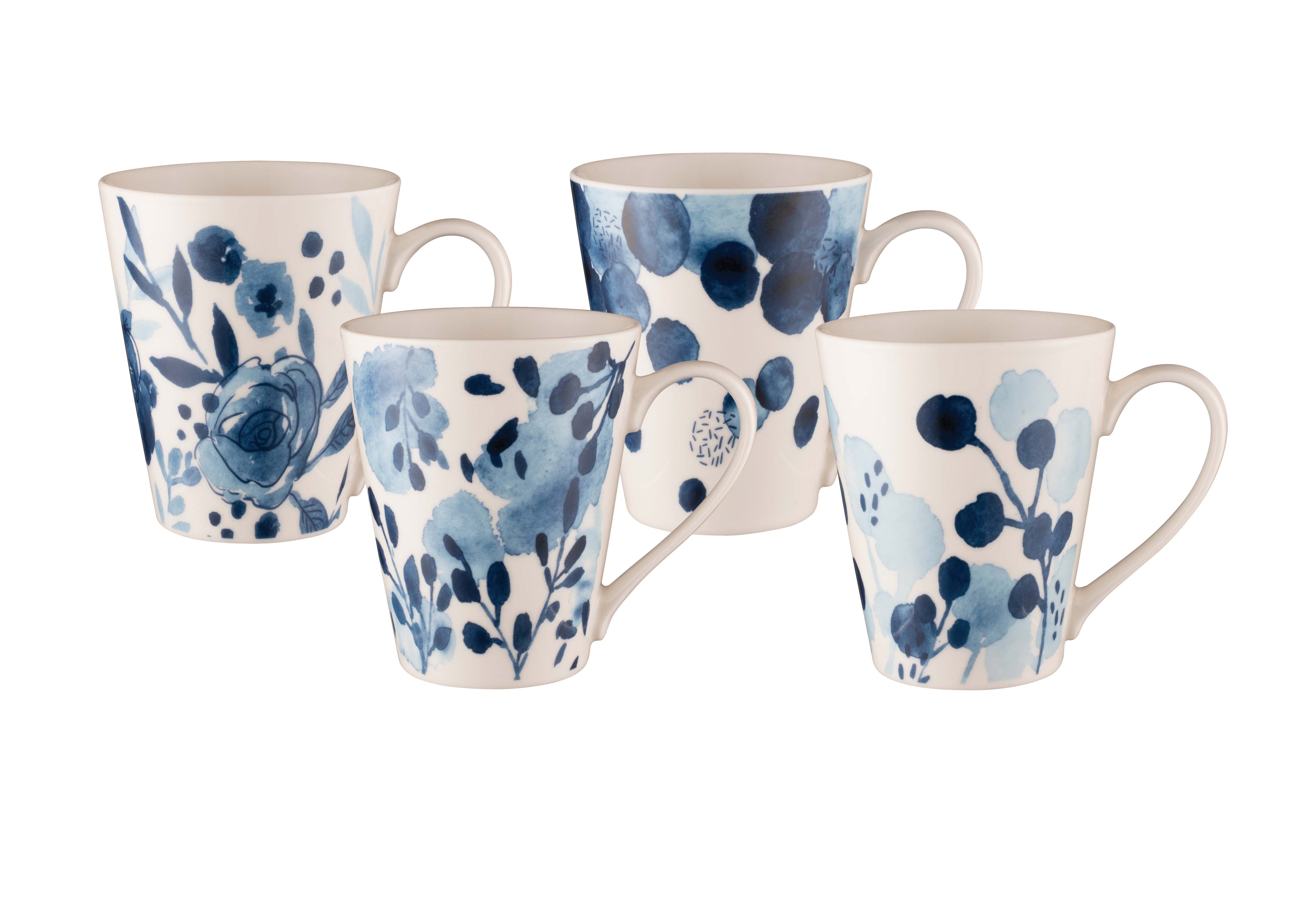 Bundanoon 4 Piece Mega Mug Set 400ml - Saph Bloom
