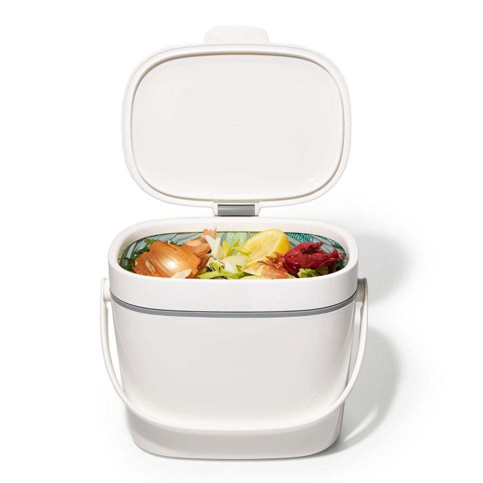 OXO Good Grips Easy Clean Compost Bin 6.62 Litre - White