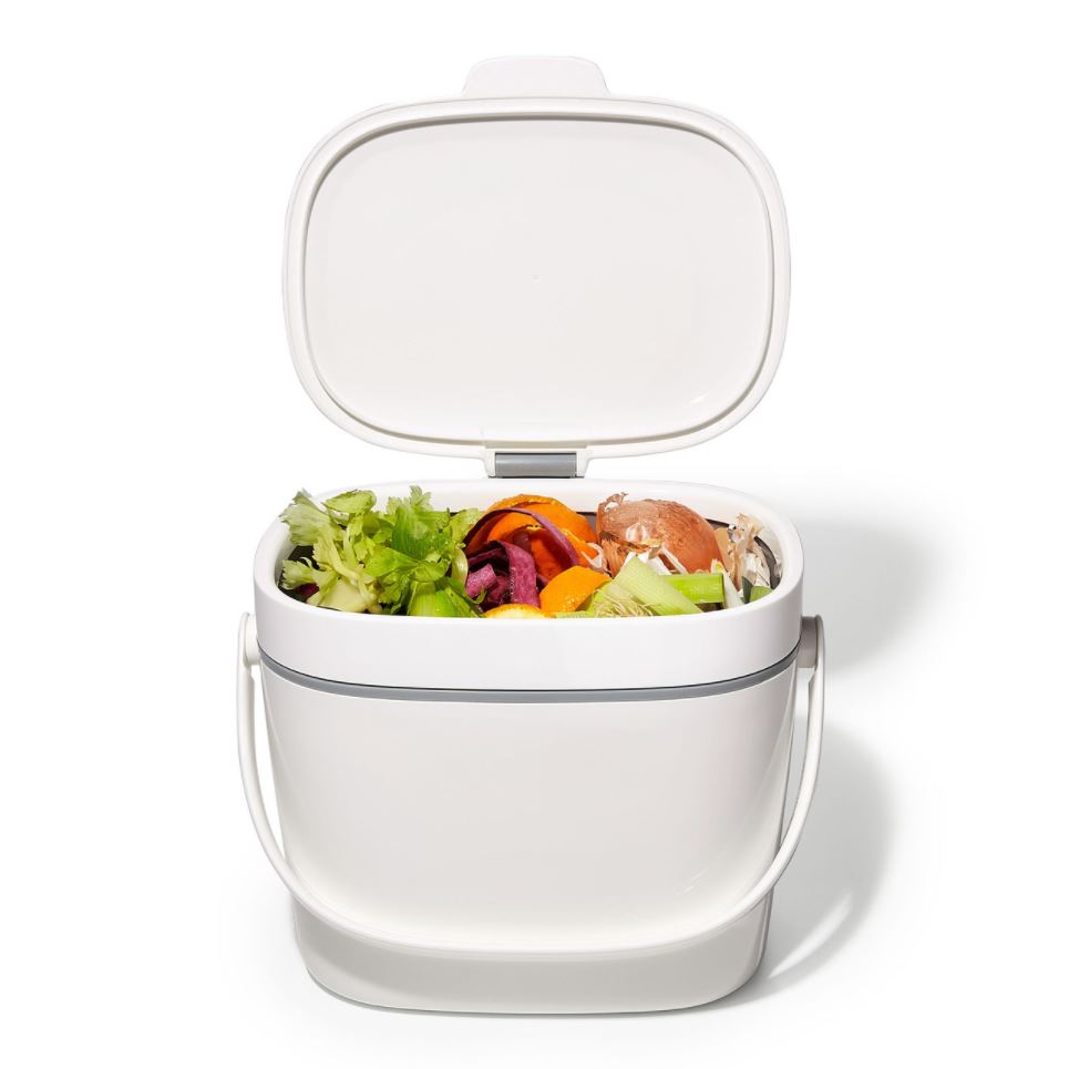 OXO Good Grips Easy Clean Compost Bin 6.62 Litre - White
