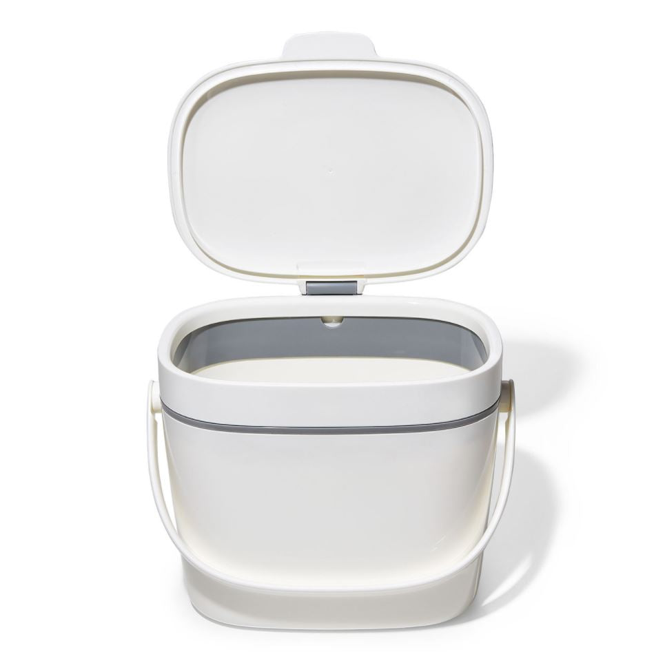 OXO Good Grips Easy Clean Compost Bin 6.62 Litre - White