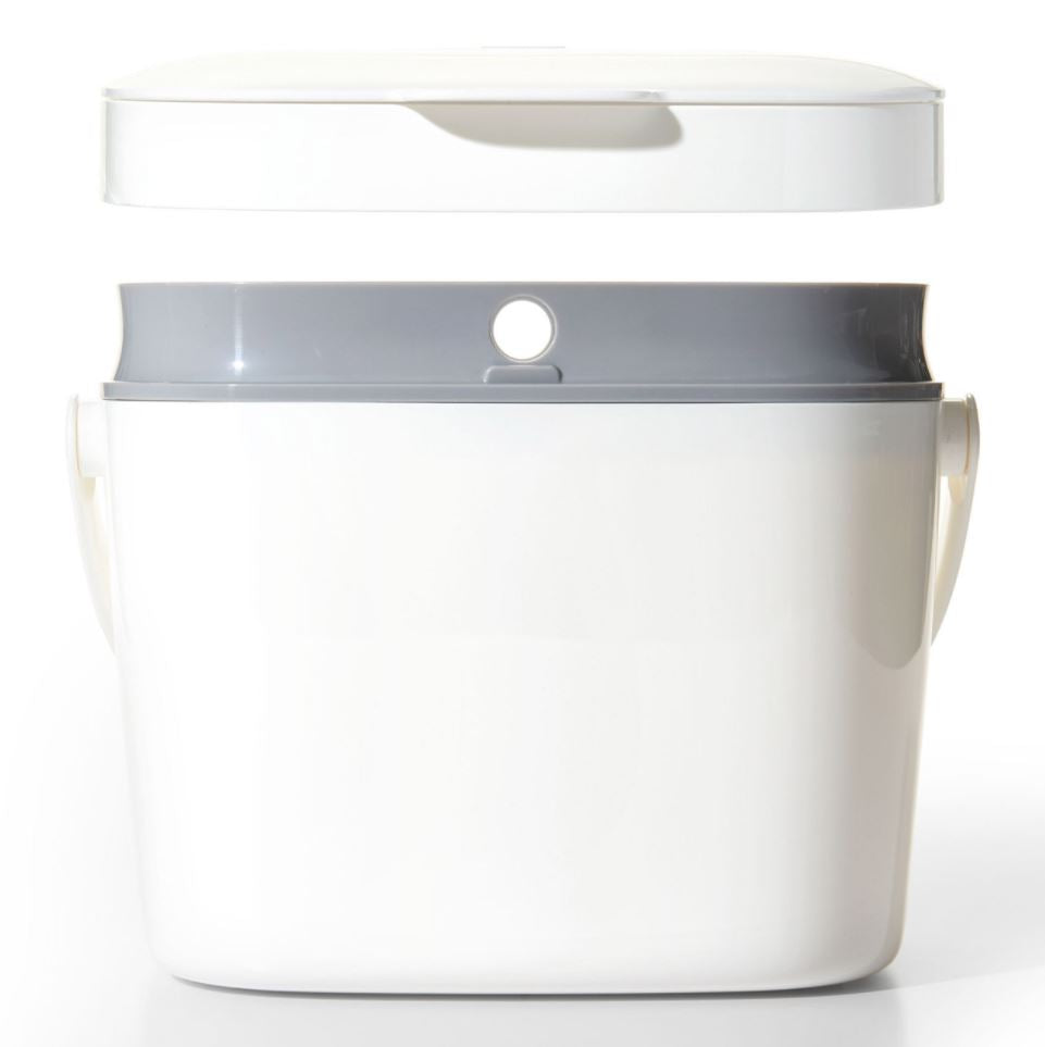 OXO Good Grips Easy Clean Compost Bin 6.62 Litre - White