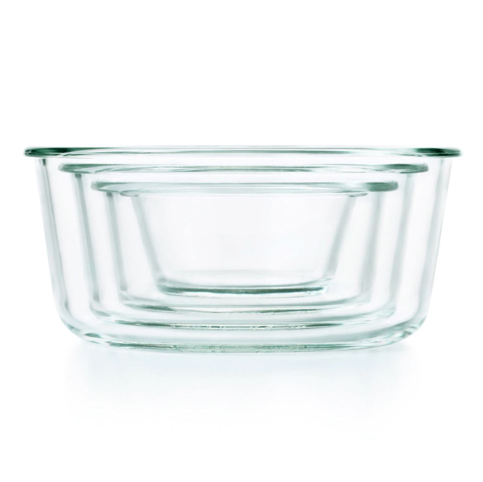 OXO 4 Piece Smart Seal Glass Round Container Set
