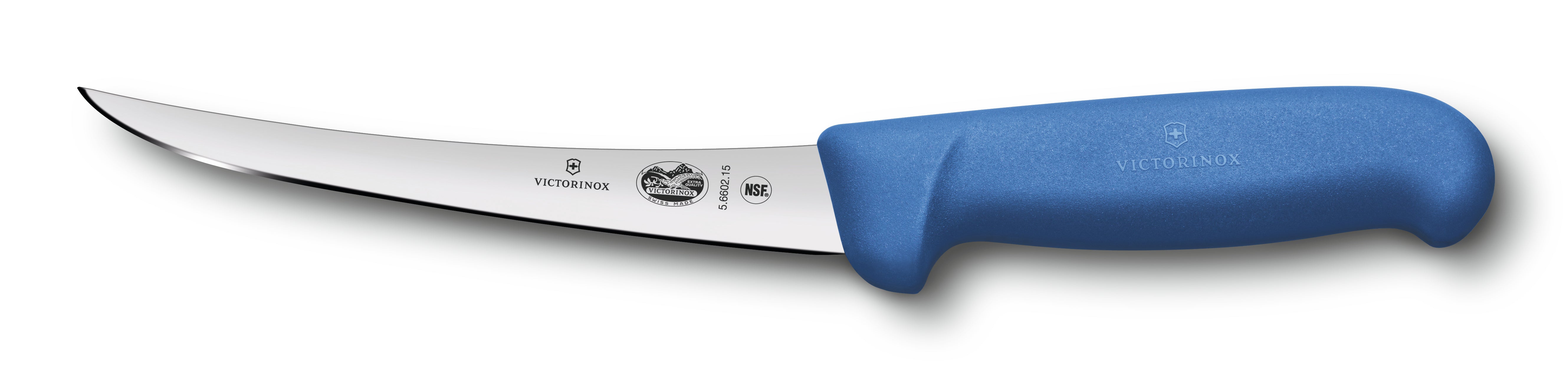 Victorinox Fibrox Boning Knife Curved Narrow Blade 15cm - Blue