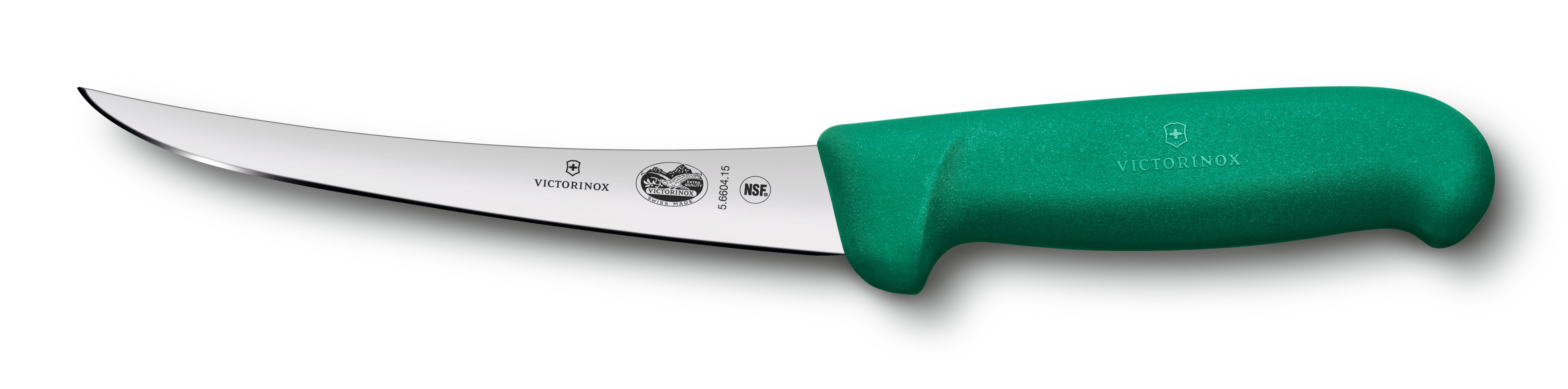 Victorinox Fibrox Boning Knife Curved Narrow Blade 15cm - Green