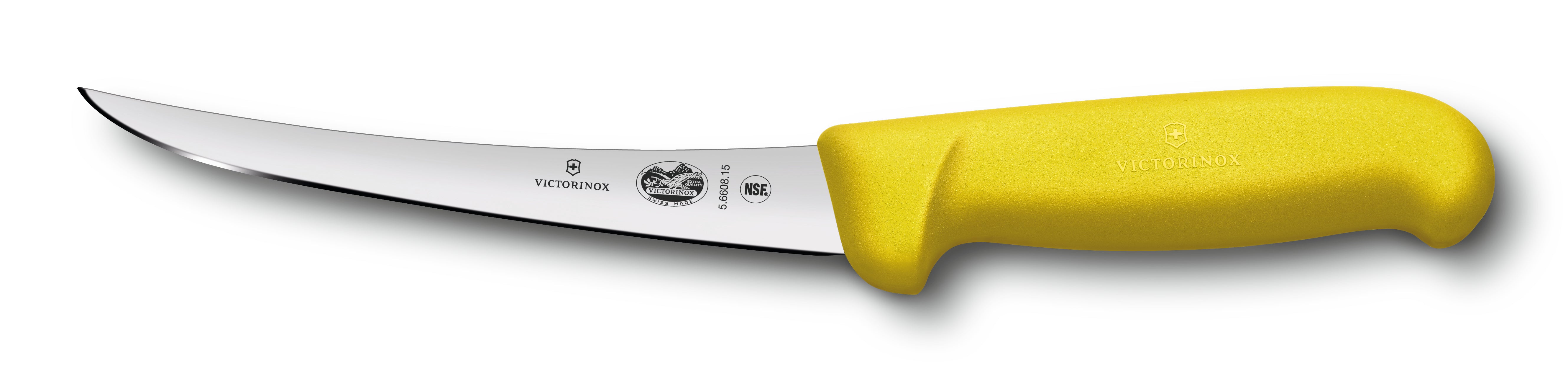 Victorinox Fibrox Boning Knife Curved Narrow Blade 15cm - Yellow