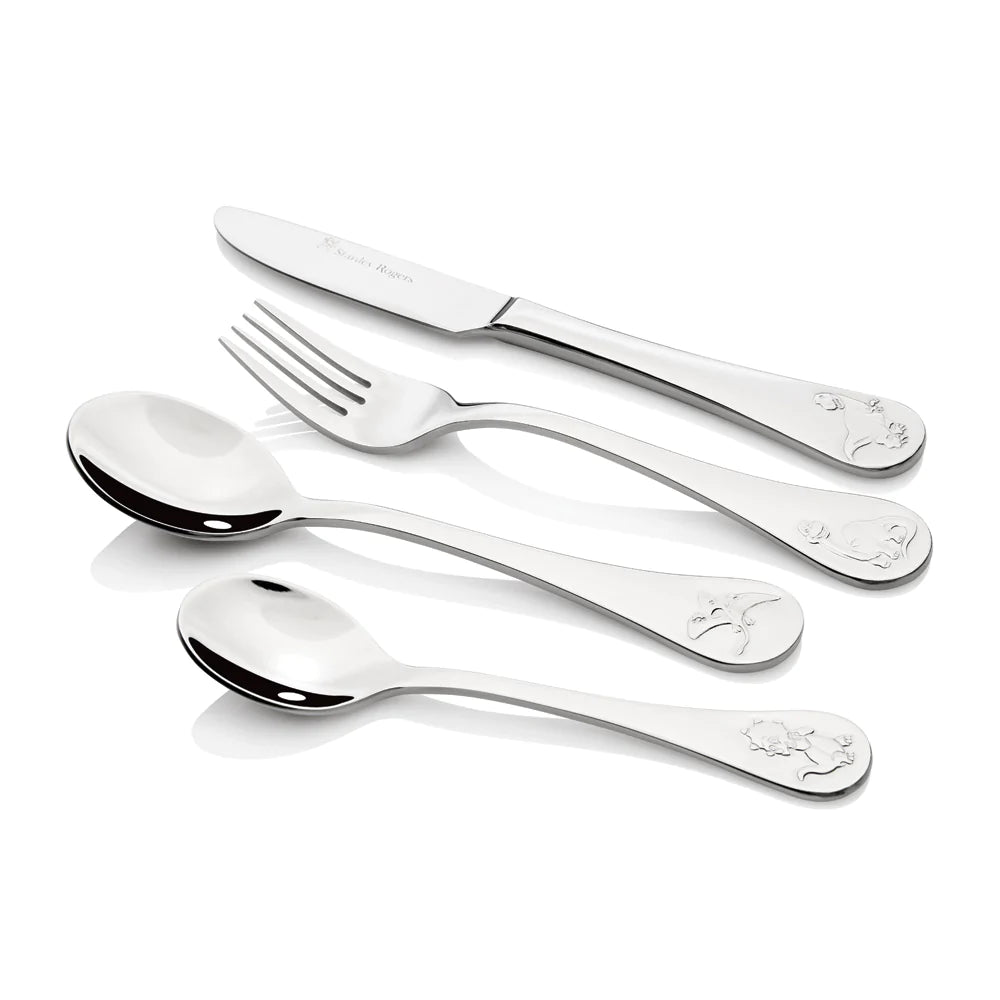Stanley Rogers Children's 4 Piece Cutlery Set - Dinosaurs