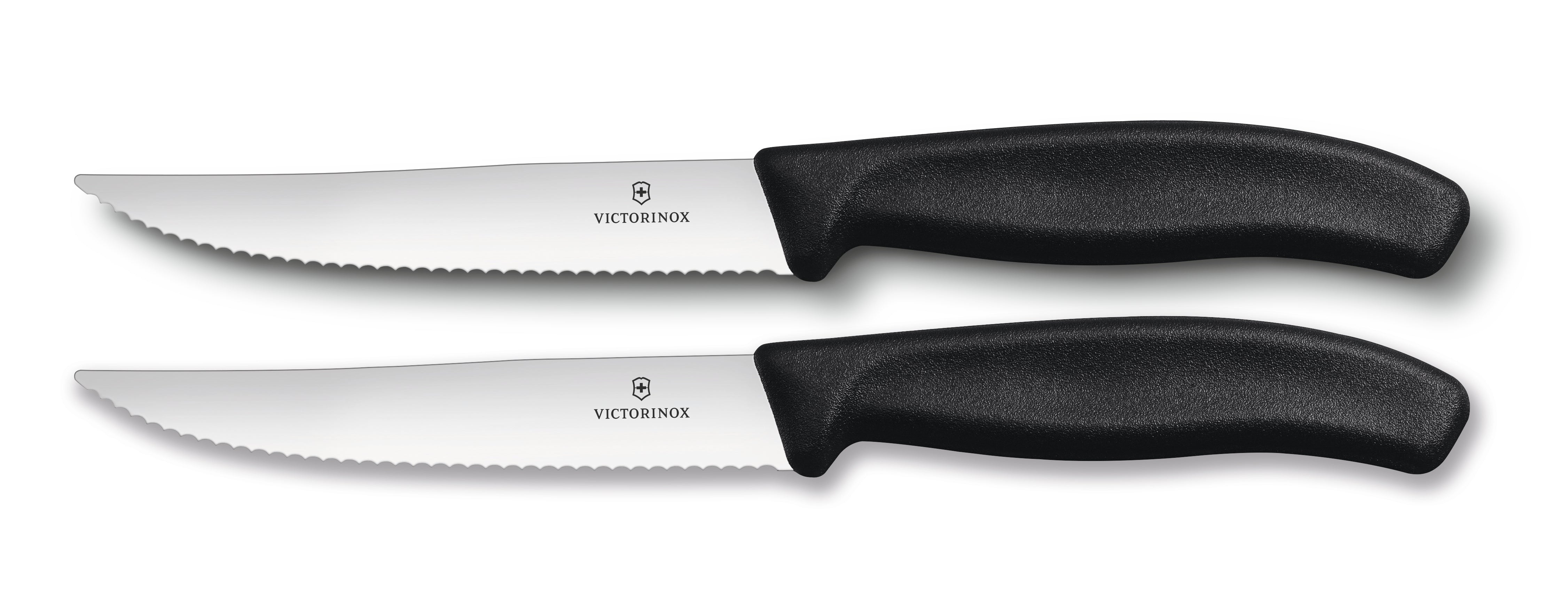 Victorinox Classic Serrated Steak & Pizza Knife 12cm Set of 2 - Black