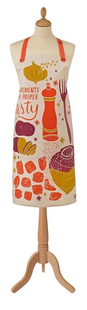 Ulster Weavers Tea Oil Cloth Apron Seasalt Cornish Style