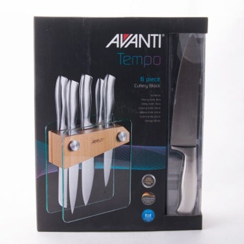 Avanti Tempo 6 Piece Knife Block Set