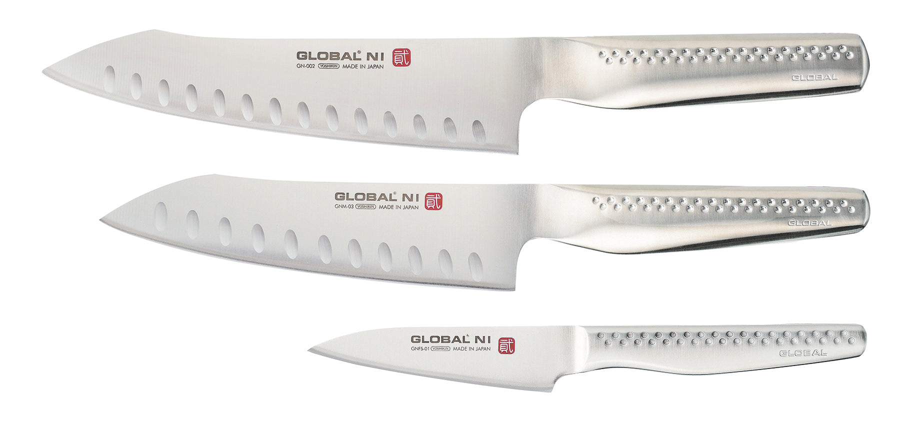 GLOBAL Ni 3 Piece Kitchen Knife Set GN-3004