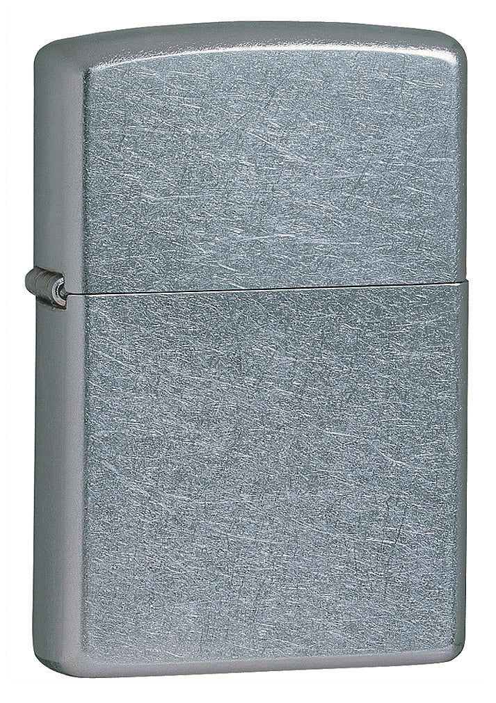 Zippo #207 Street Chrome Lighter with 118ml Fluids & Flints Gift Boxed