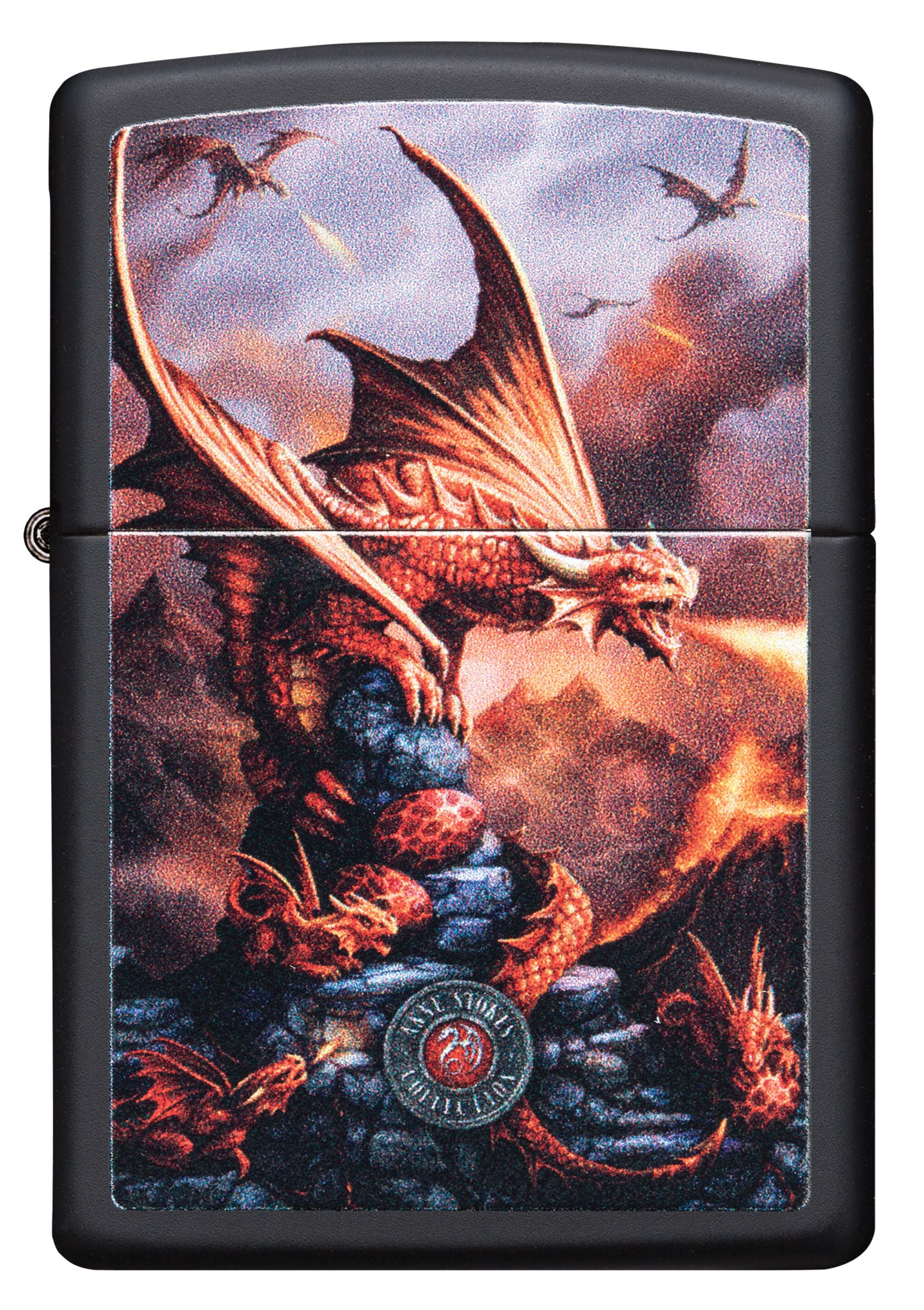 Zippo Windproof Lighter Anne Stokes Dragon Black Matte