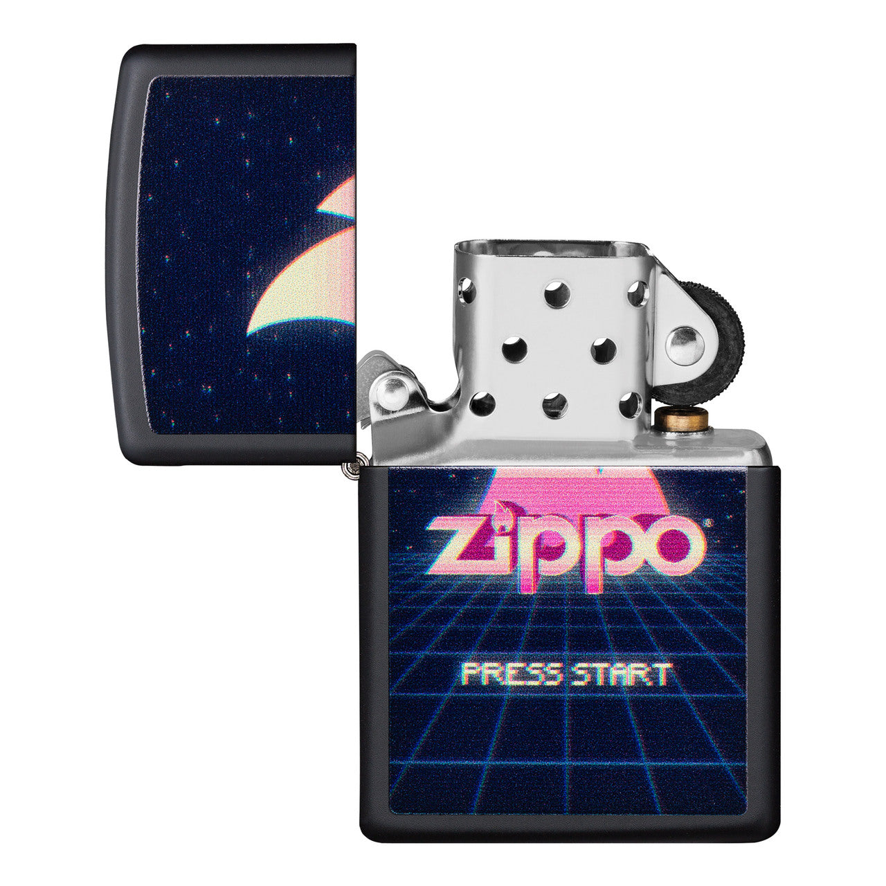 Zippo Lighter Press Start Gaming Design Black Matte
