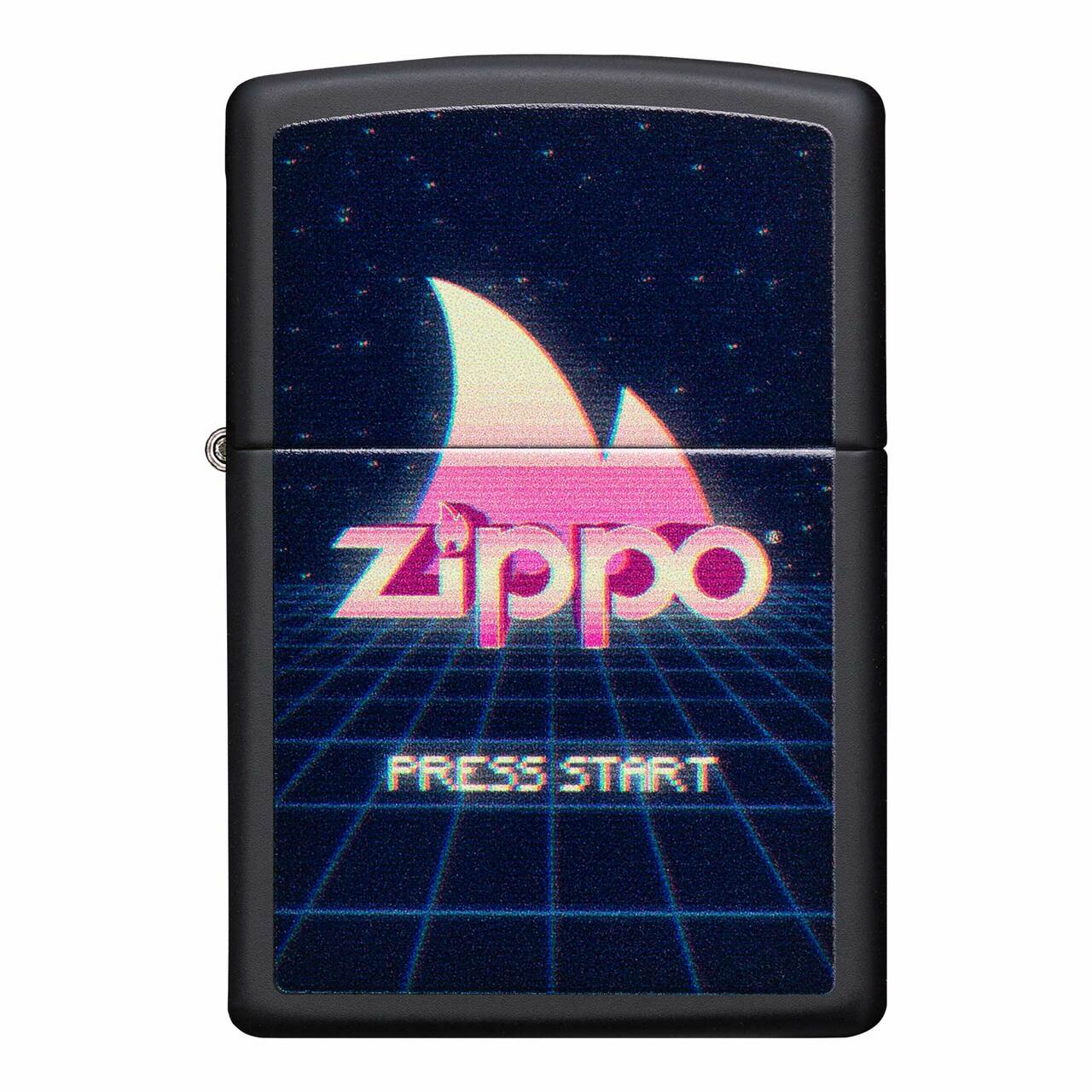 Zippo Lighter Press Start Gaming Design Black Matte