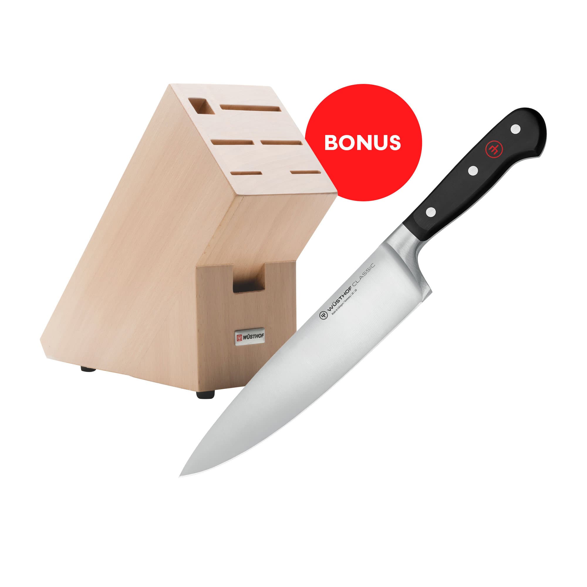 Wusthof Classic 2-in-1 Knife Block Set - Beech