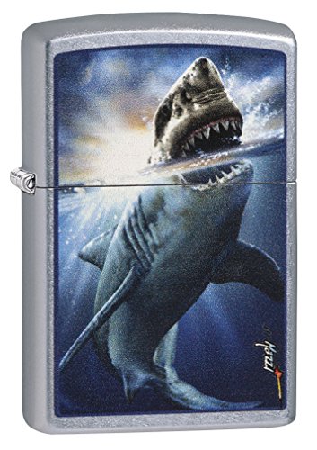 Zippo Great White Mazzi Shark Attack Street Chrome