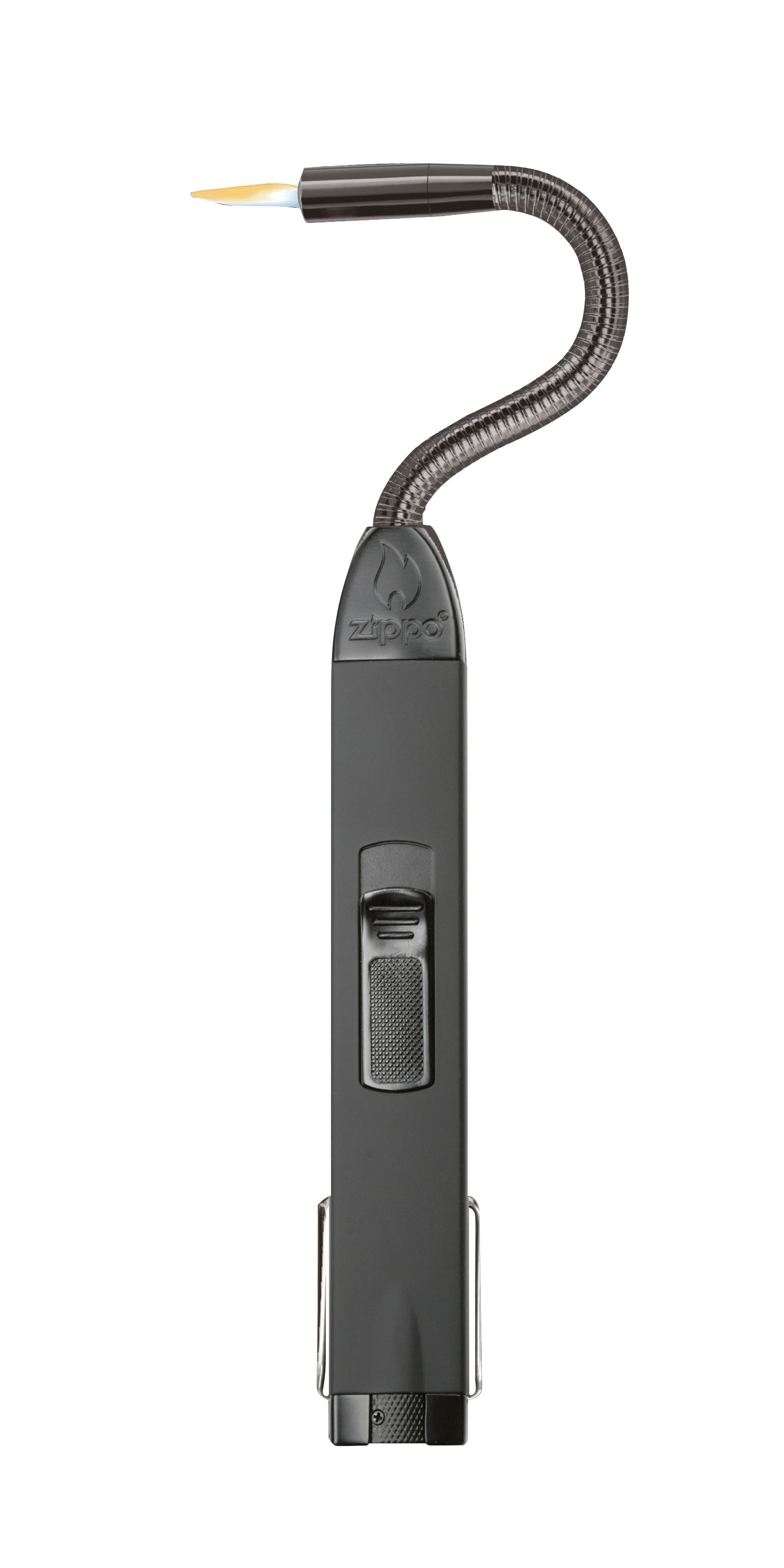 Zippo Flex Neck Black Unfilled Wind Resistant Reusable Dual Flame