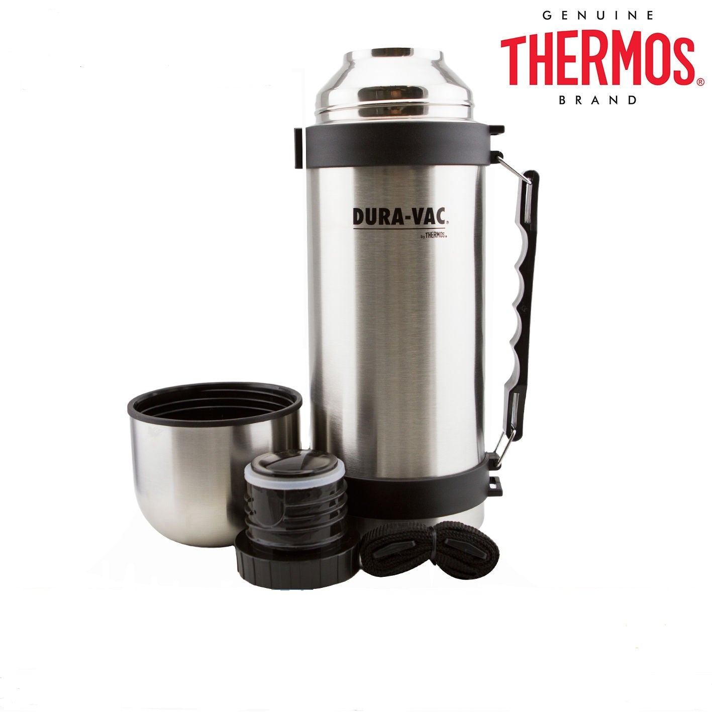 New THERMOS ThermoCafe Stainless Steel Vacuum Insulated Flask 1.0 Litre  Black