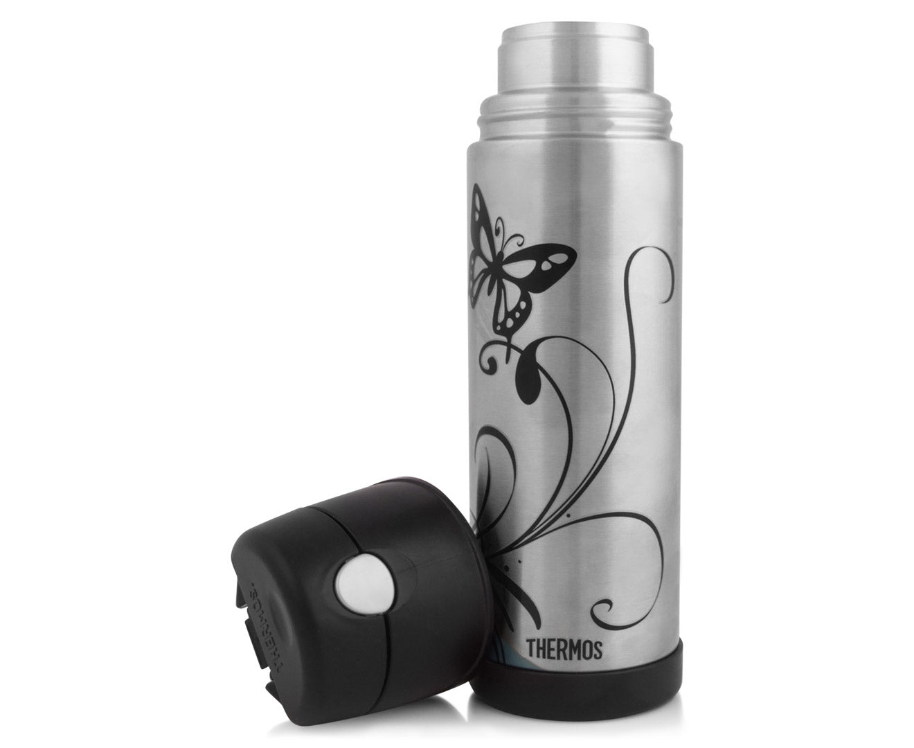 Thermos S/Steel Vacuum Insulated Hydration Drink Bottle 530ml Butterfly