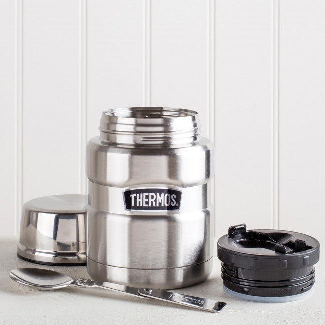 New THERMOS Stainless King S/Steel Vacuum Insulated Food Jar 470ml with  Spoon