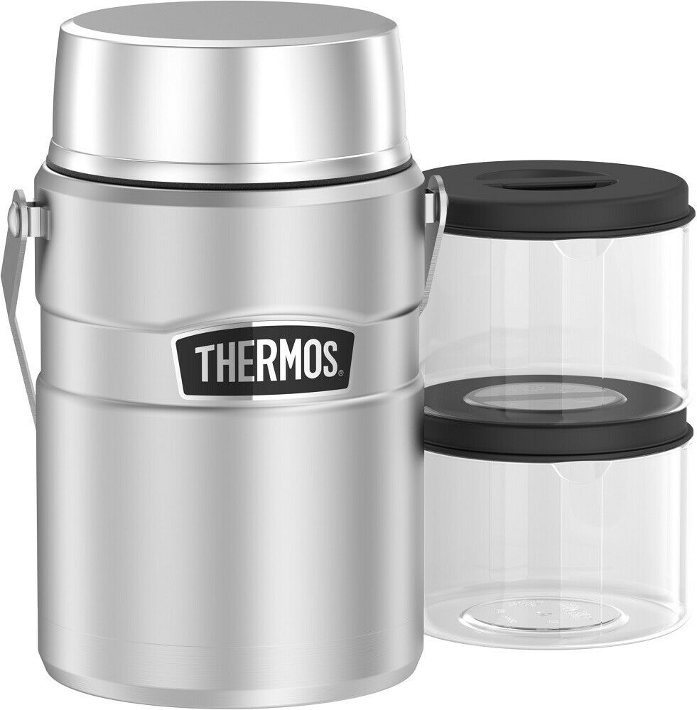 Thermos Stainless King Big Boss Insulated Stainless Steel Food Jar 1.39 Ltr - Silver